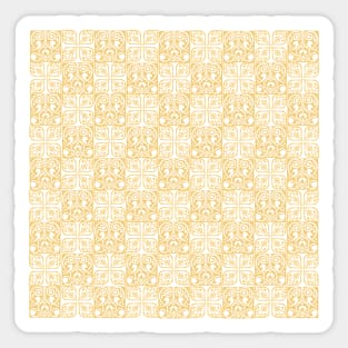 Portuguese brown tile pattern Sticker